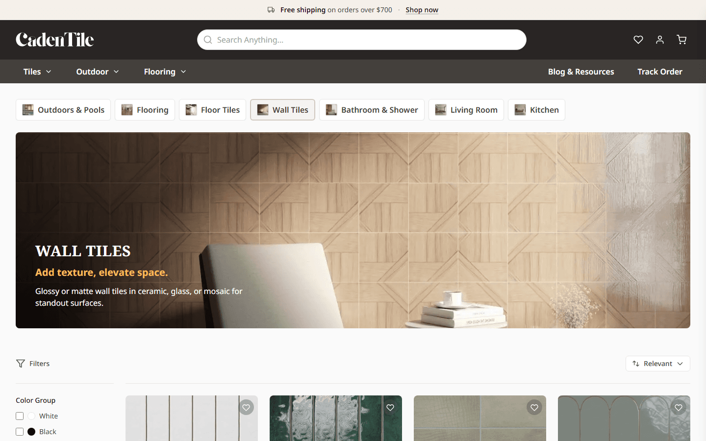 Caden Tile, Categories · Wall Tiles