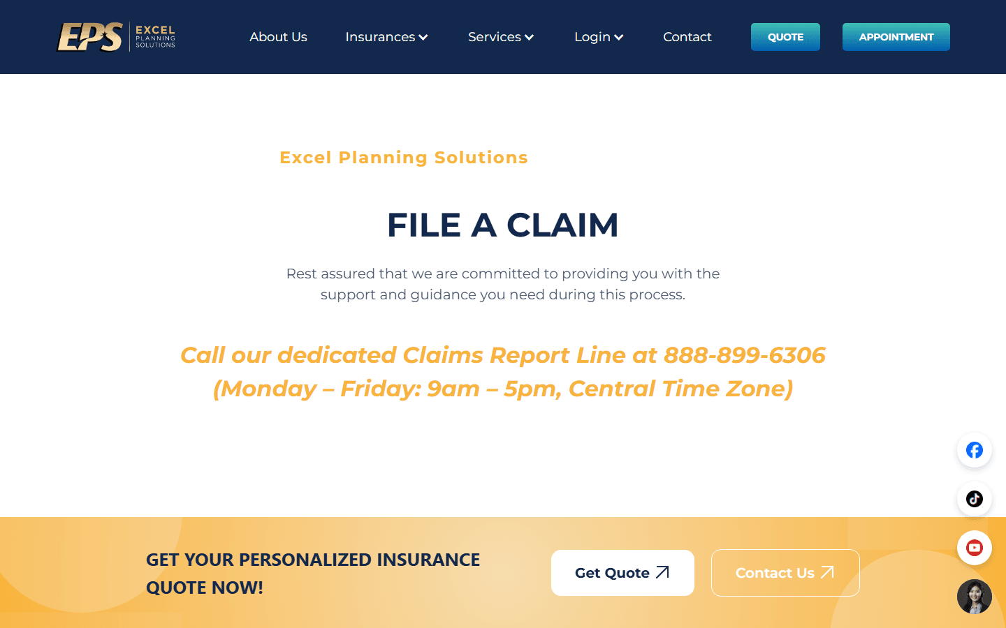 Excel Planning Solutions, File A Claim