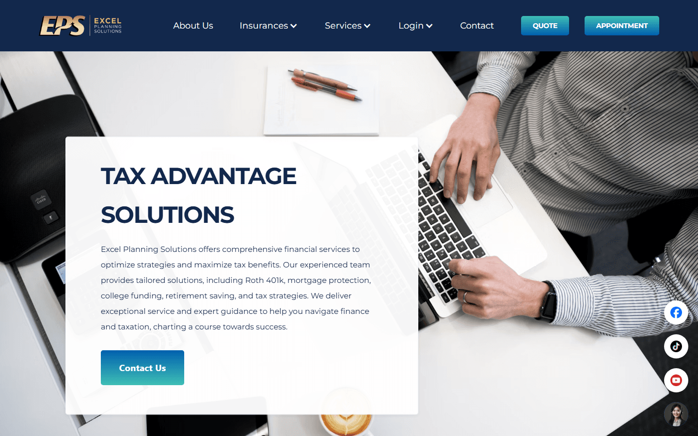 Excel Planning Solutions, Insurance · Tax Advantage Solutions