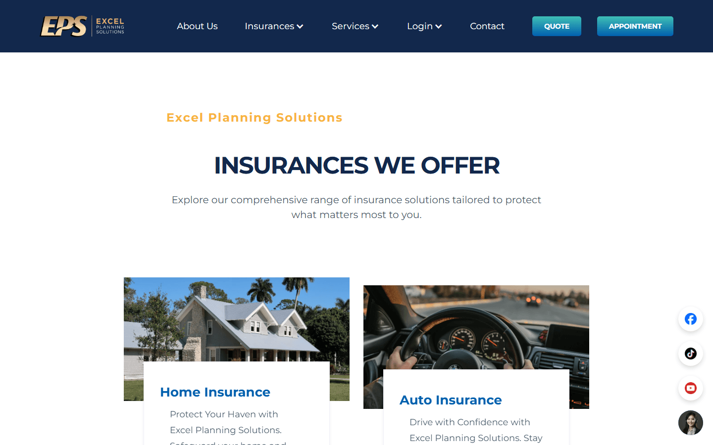 Excel Planning Solutions, Insurances