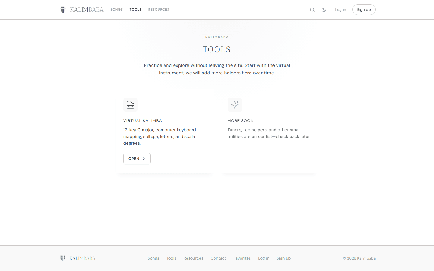 Kalimbaba, Tools