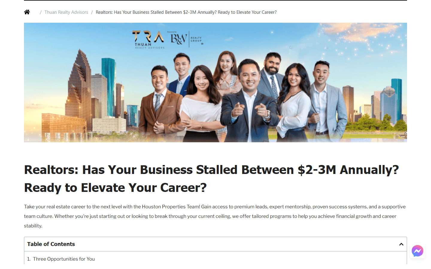 Thuan Realty Advisors, Careers