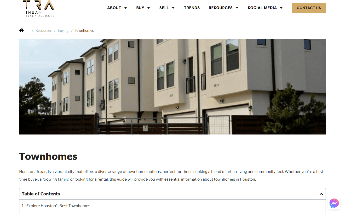 Thuan Realty Advisors, Townhomes